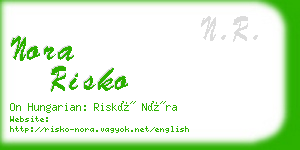 nora risko business card